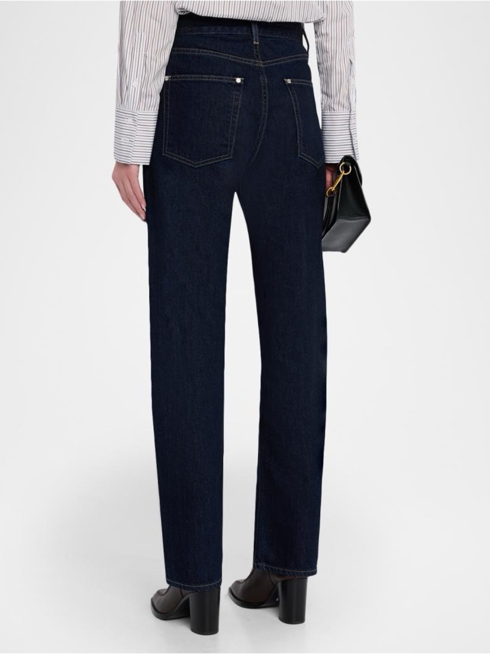 NWT TWP Kent St Straight-Leg Jeans in Dark Blue size 27